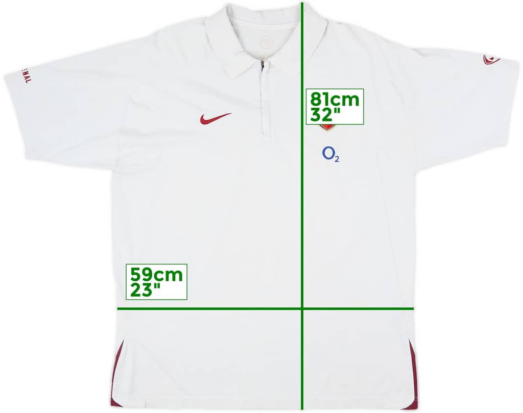 2005-06 Arsenal Nike 1/4 Zip Polo Shirt - 5/10 - (XL)