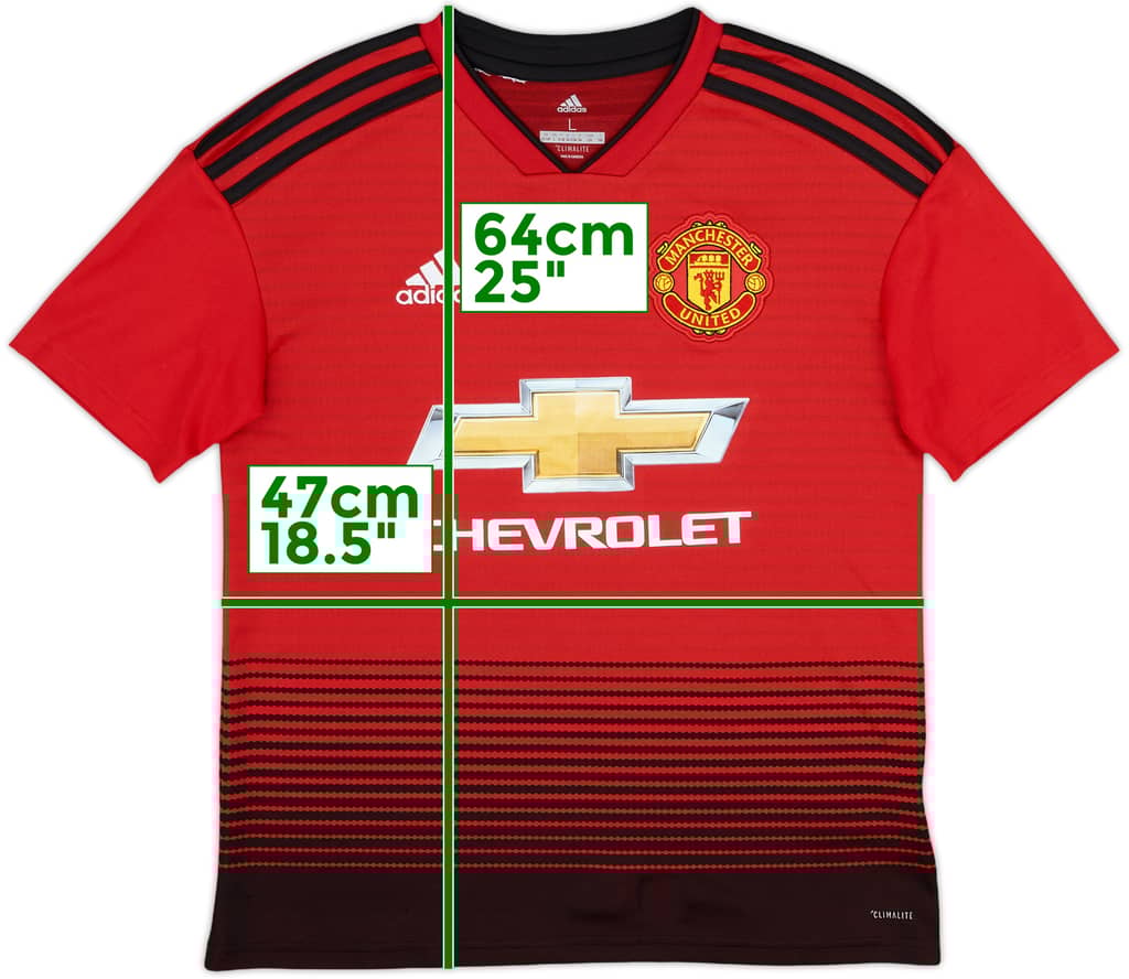 2018-19 Manchester United Home Shirt - 8/10 - (L.Boys)