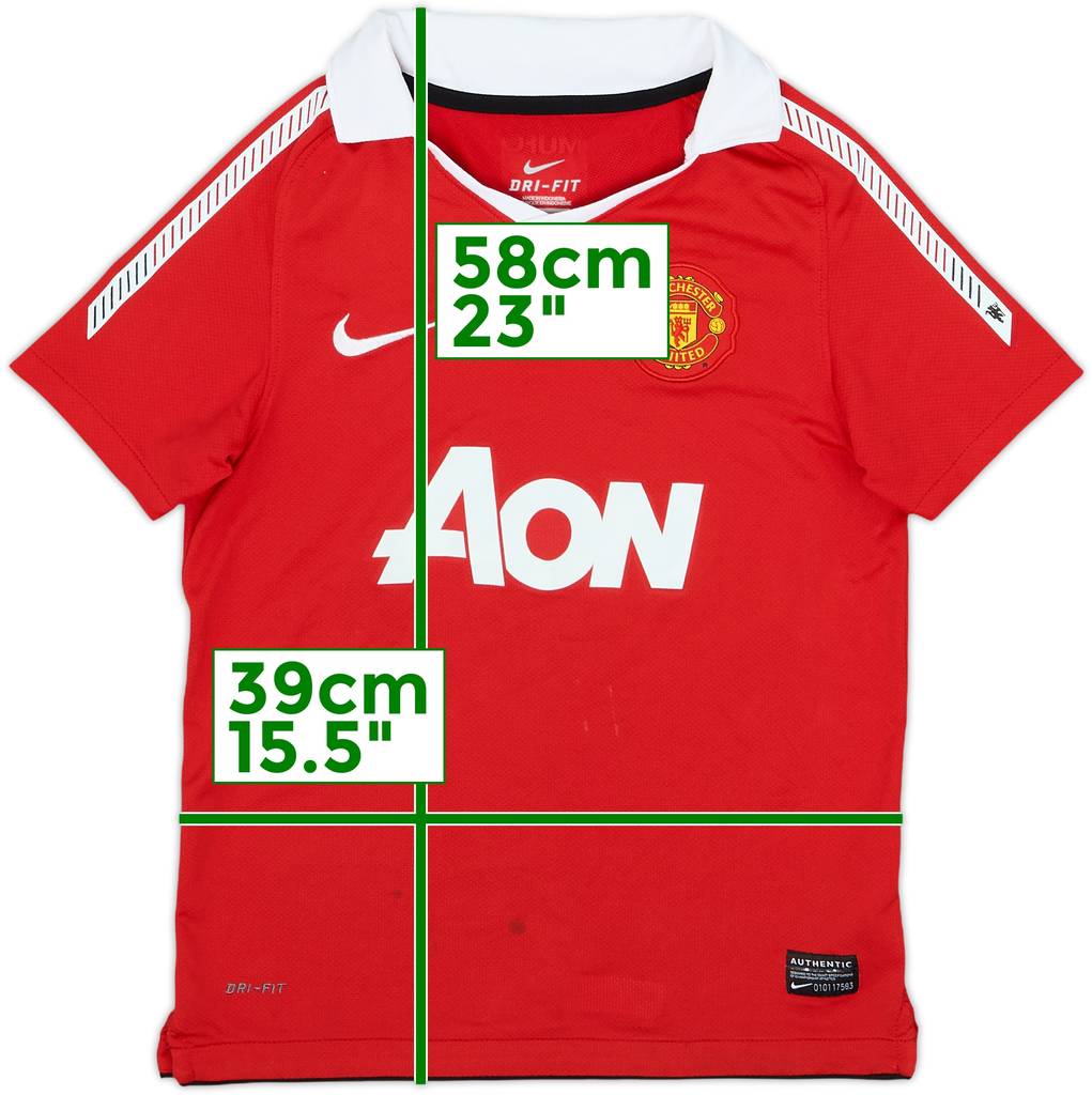 2010-11 Manchester United Home Shirt - 6/10 - (S.Boys)