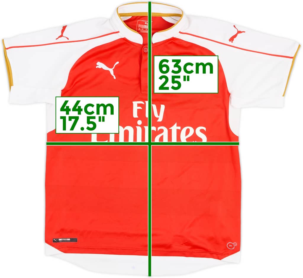 2015-16 Arsenal Home Shirt - 6/10 - (XL.Boys)