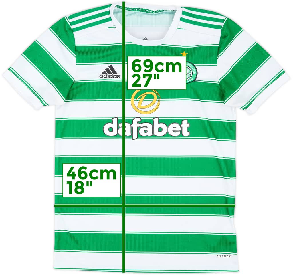 2021-22 Celtic Home Shirt - 8/10 - (S)