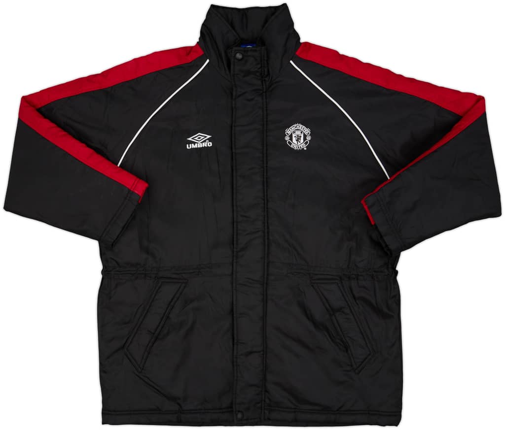 2000-01 Manchester United Umbro Padded Bench Coat - 8/10 - (M)