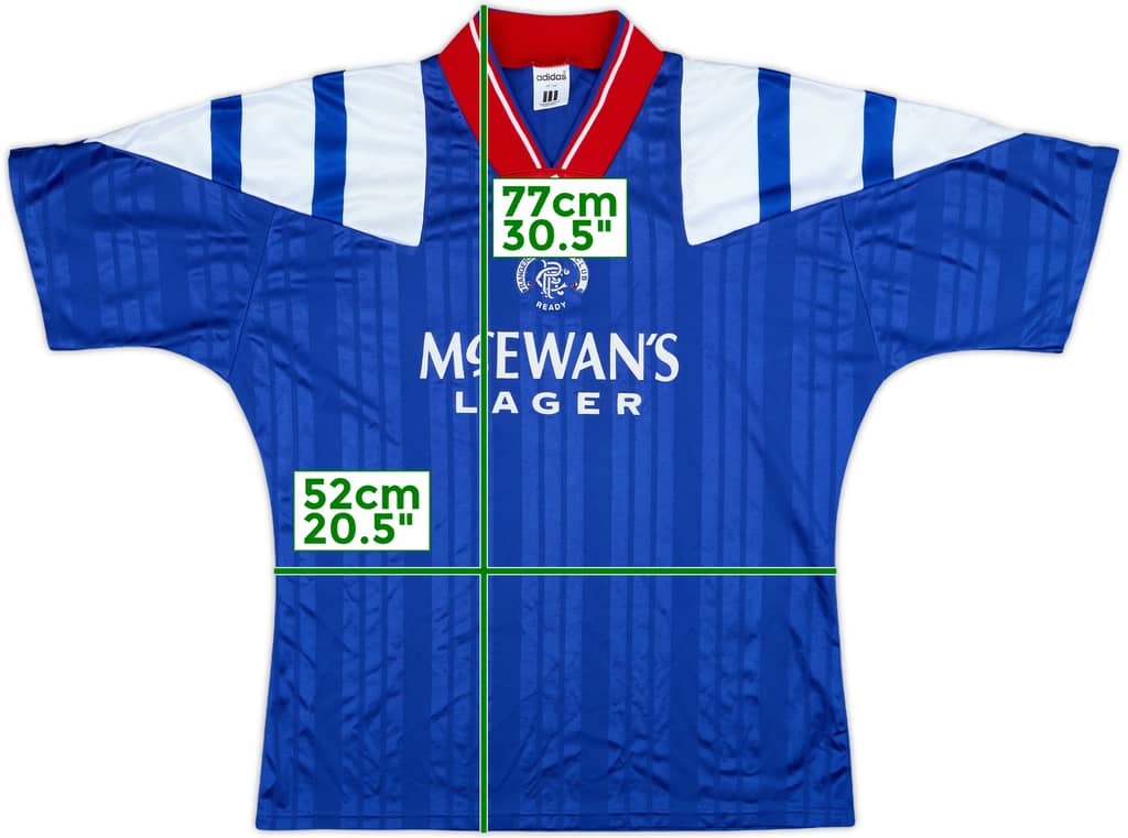 1992-94 Rangers Home Shirt - 8/10 - (L)