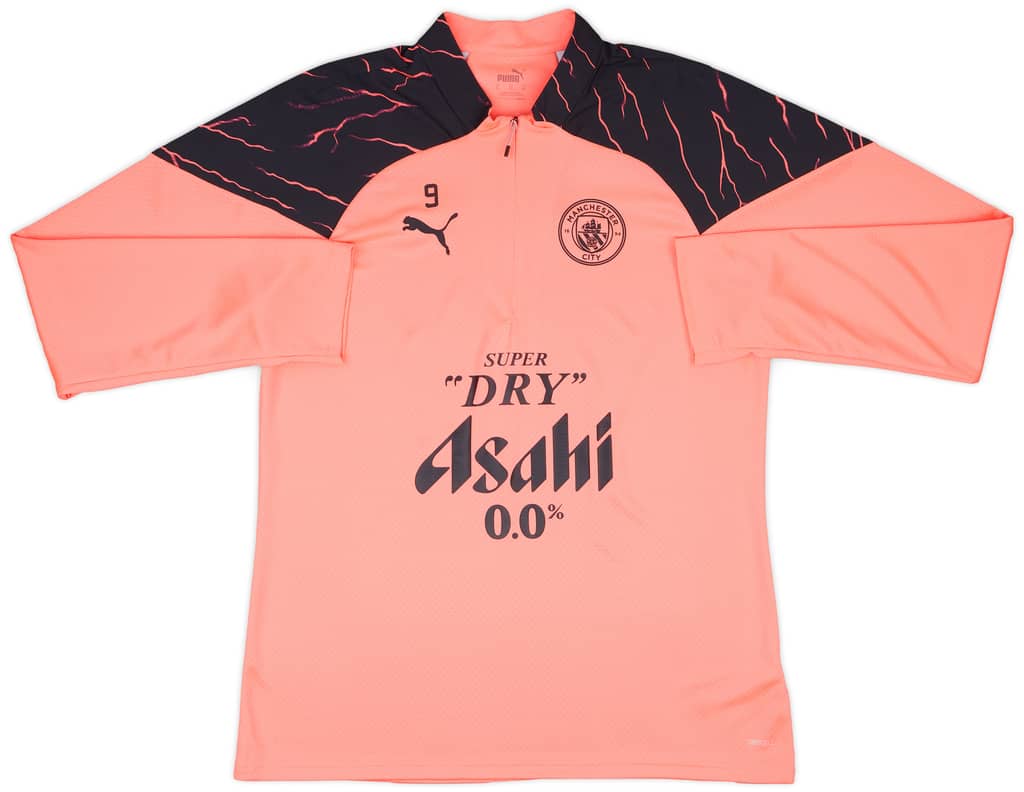 2023-24 Manchester City Player Issue 1/4 Zip Training Top #9 (Haaland) - (XL)