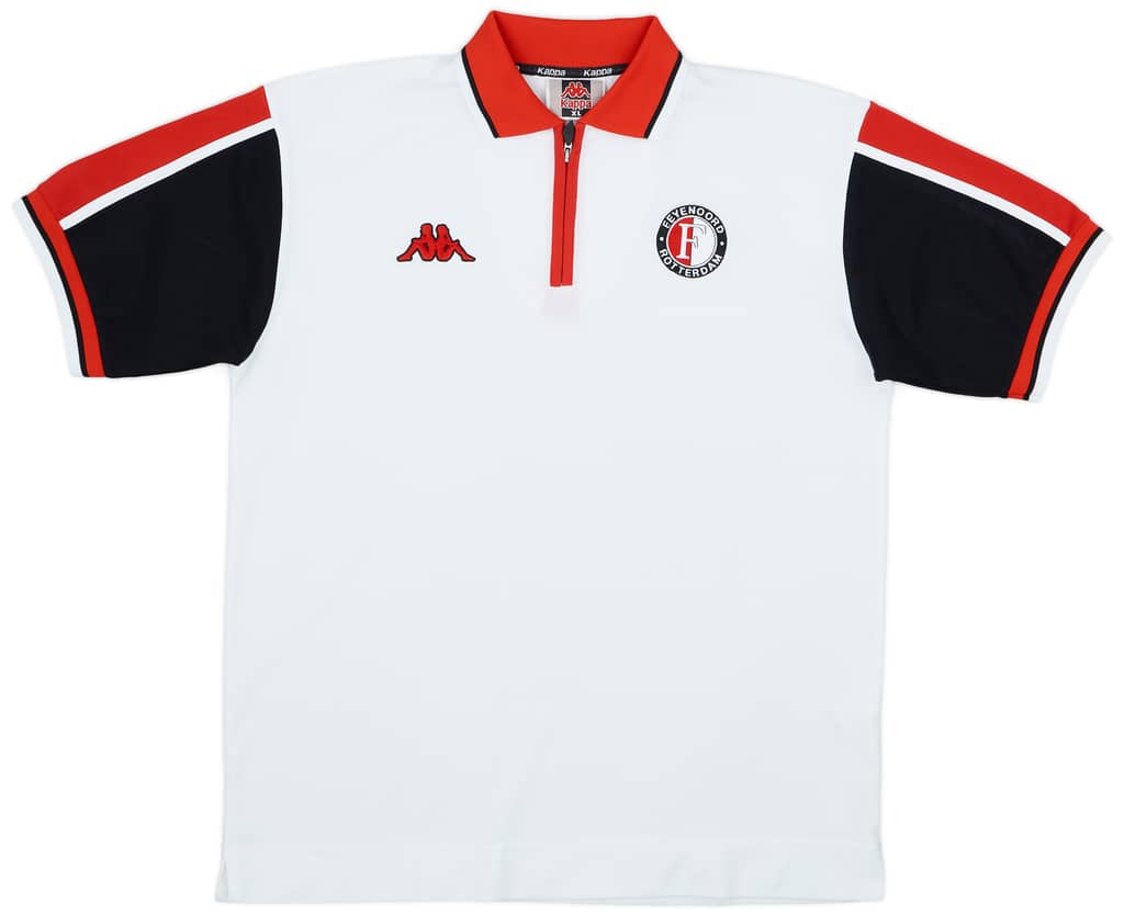 2001-02 Feyenoord Kappa 1/4 Zip Polo Shirt - 9/10 - (XL)