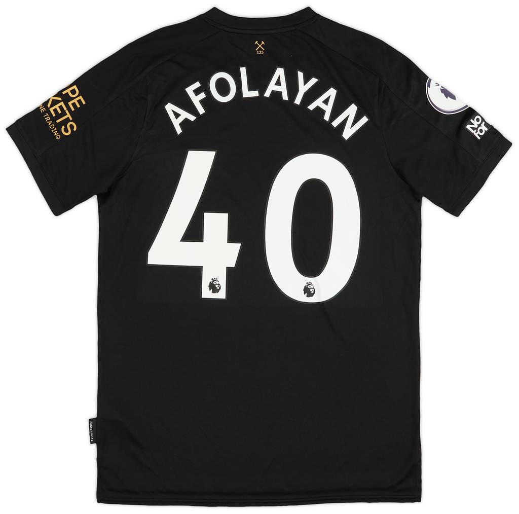 2020-21 West Ham Match Issue Third Shirt Afolayan #40