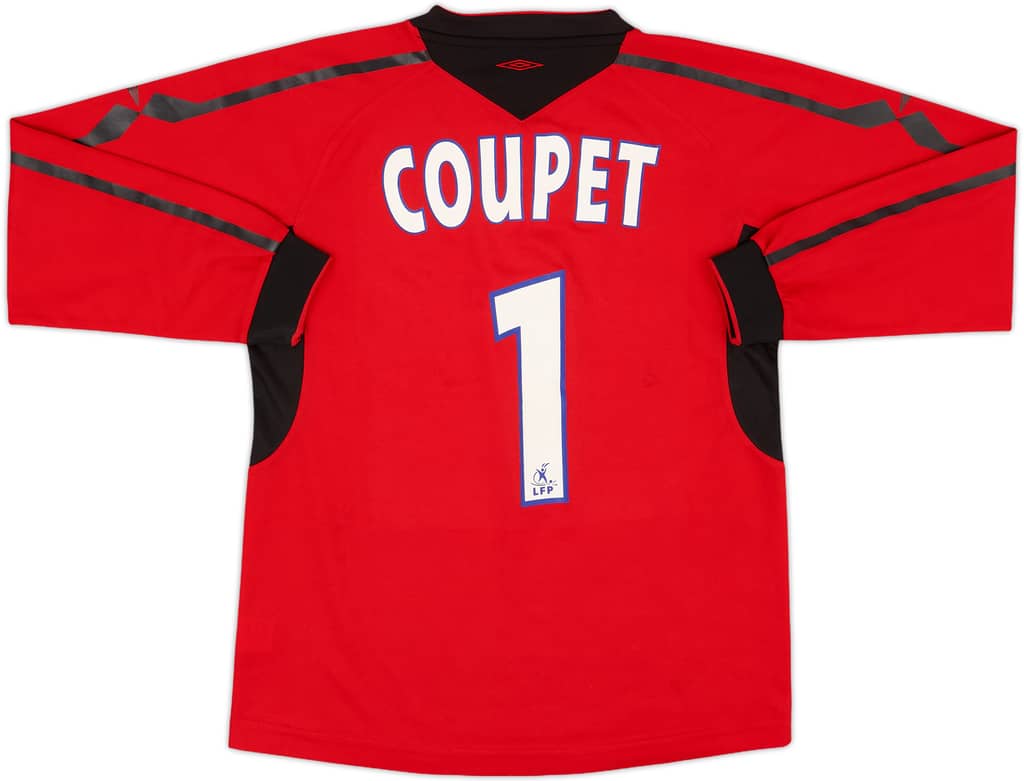 2004-06 Lyon GK Shirt Coupet #1 - 7/10 - (M.Boys)