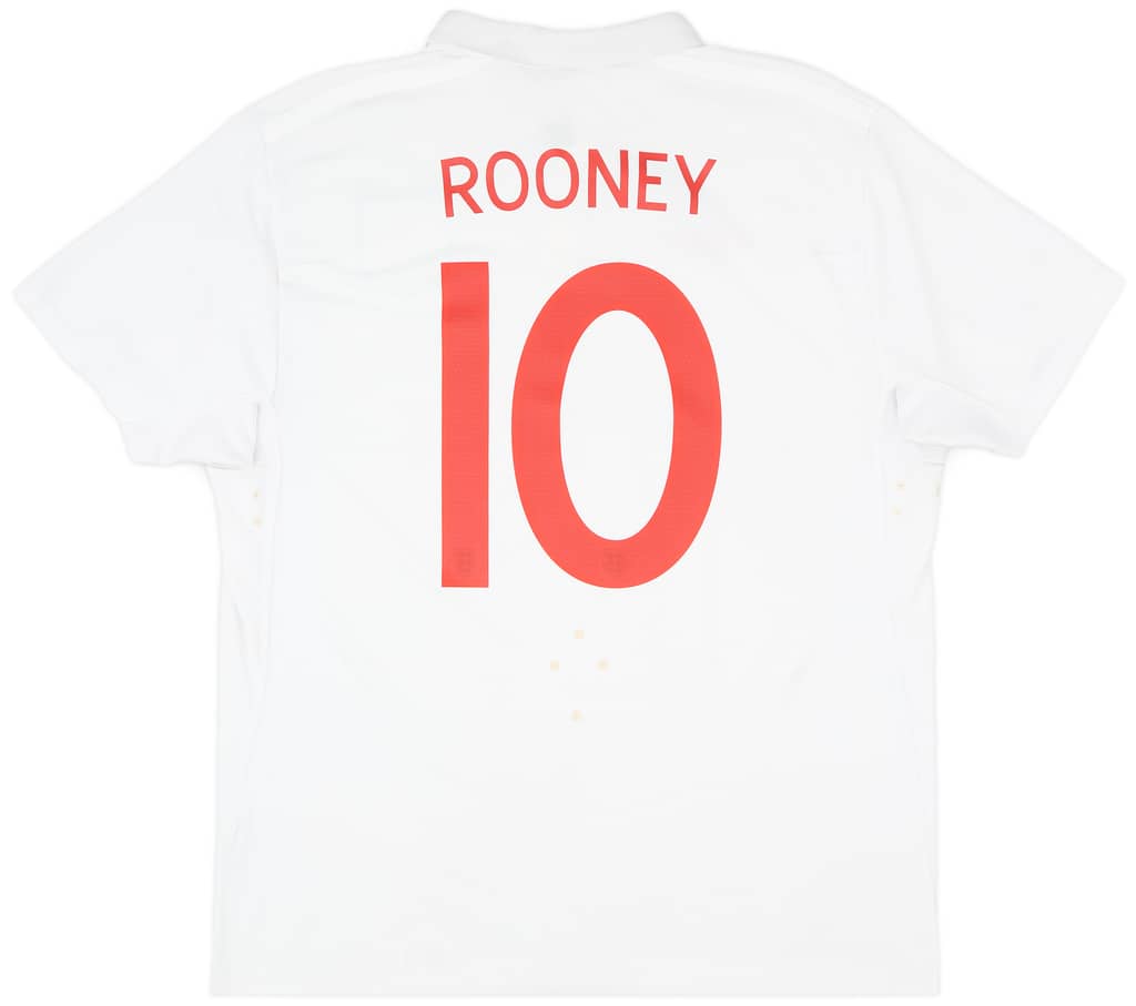 2009-10 England Home Shirt Rooney #10