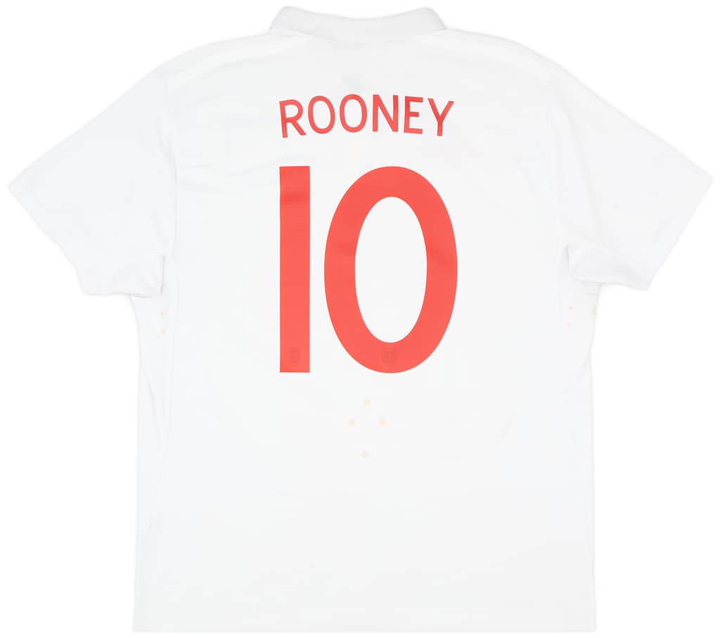 2009-10 England Home Shirt Rooney #10 - 6/10 - (S)