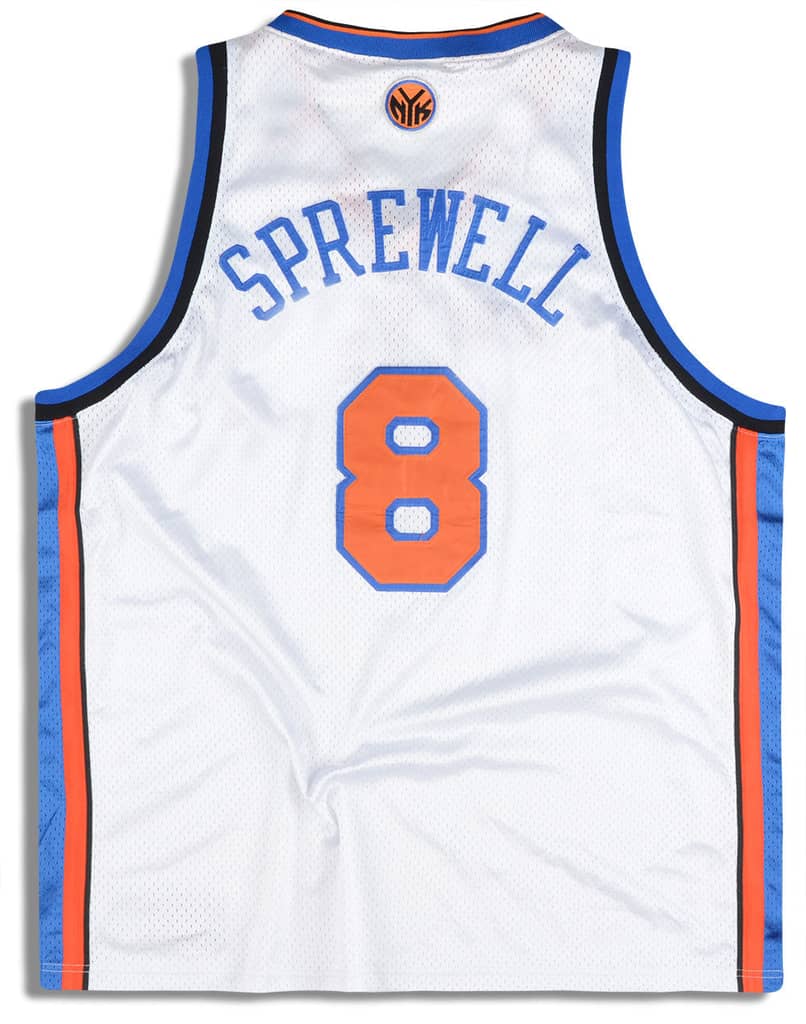 1990s New York Knicks Sprewell #8 Majestic Hardwood Classics Jersey (Home) XXL