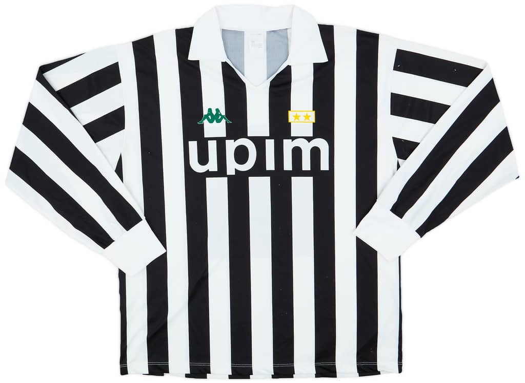 1991-92 Juventus Basic Home L/S Shirt - 5/10 - (L)