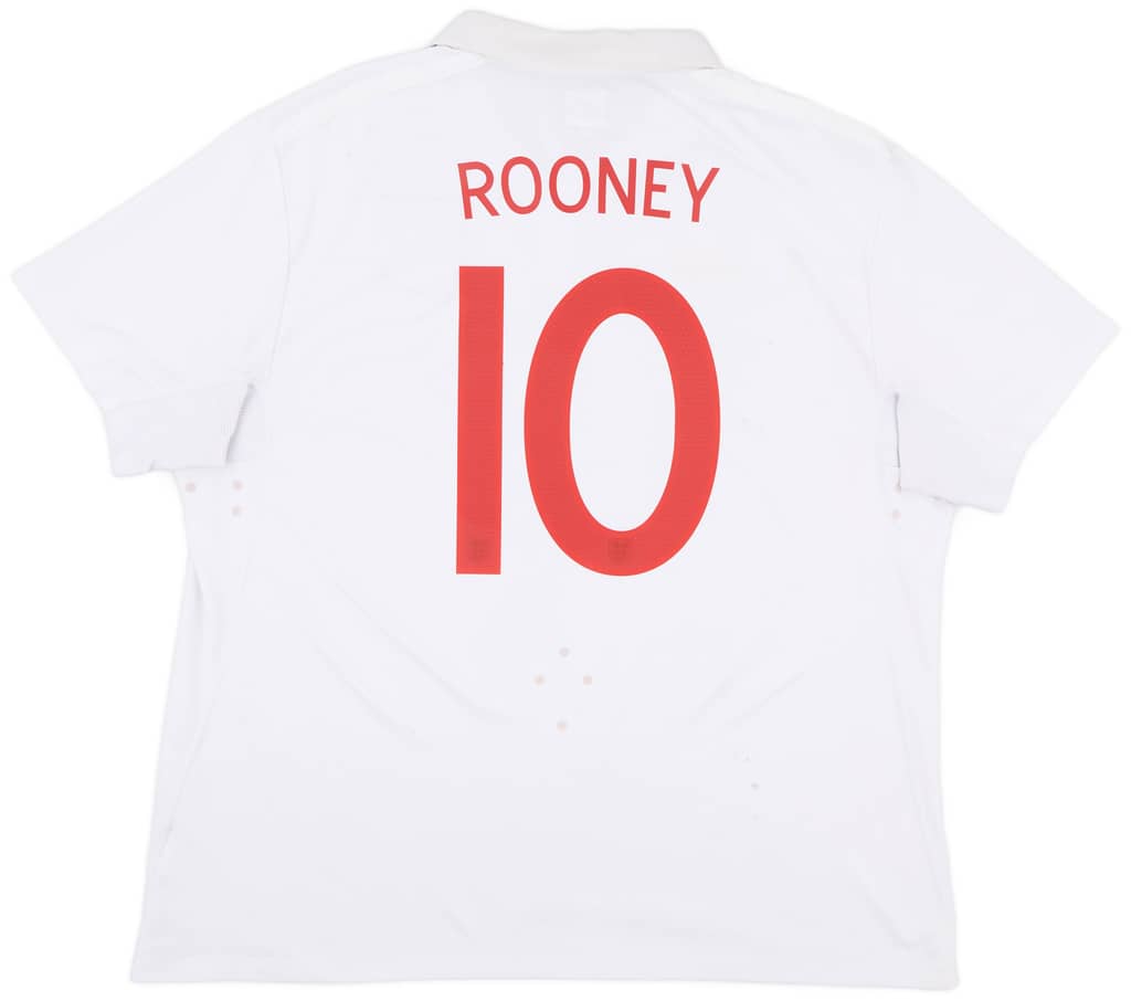 2009-10 England Home Shirt Rooney #10 - 6/10 - (XXL)