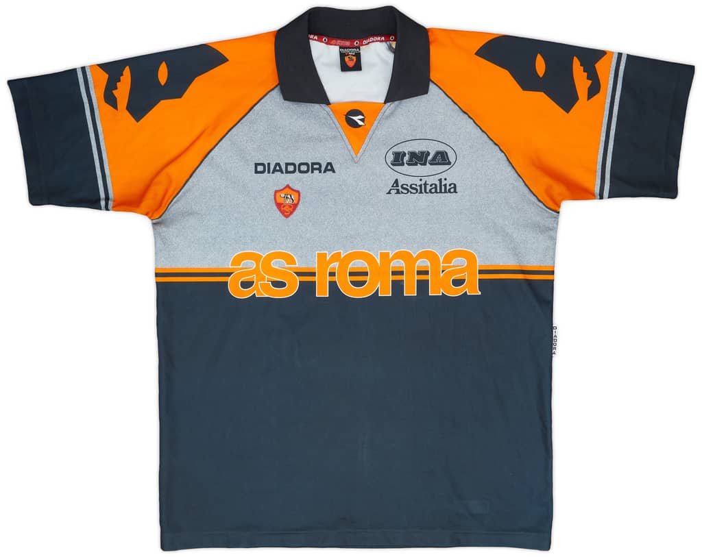 1999-00 Roma Diadora Training Shirt - 8/10 - (XXL)