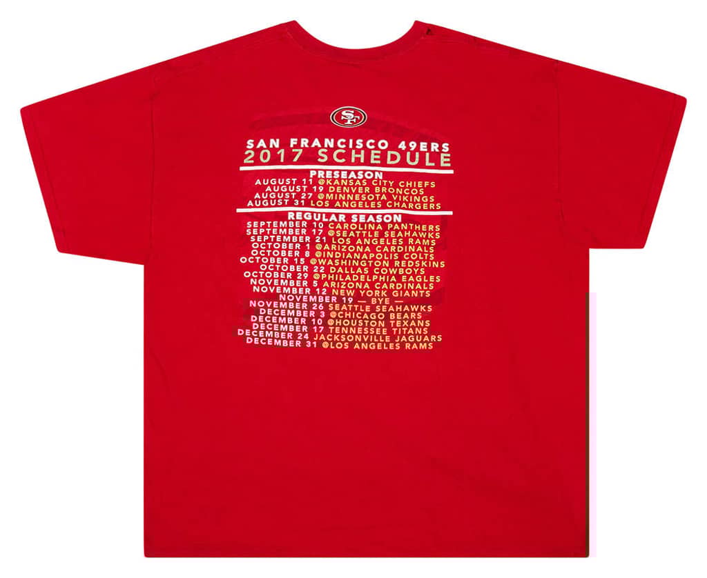 2017 San Francisco 49ers Majestic Tee XL