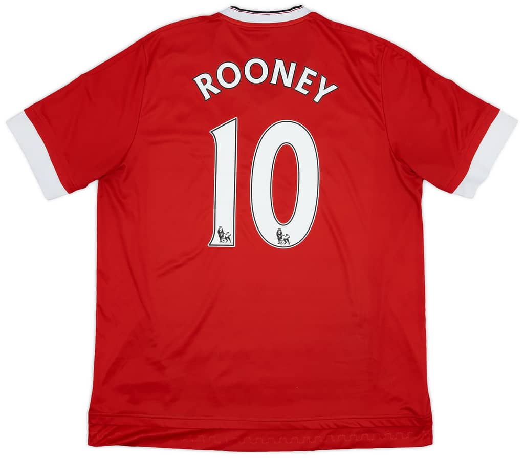 2015-16 Manchester United Home Shirt Rooney #10 - 7/10 - (XL)