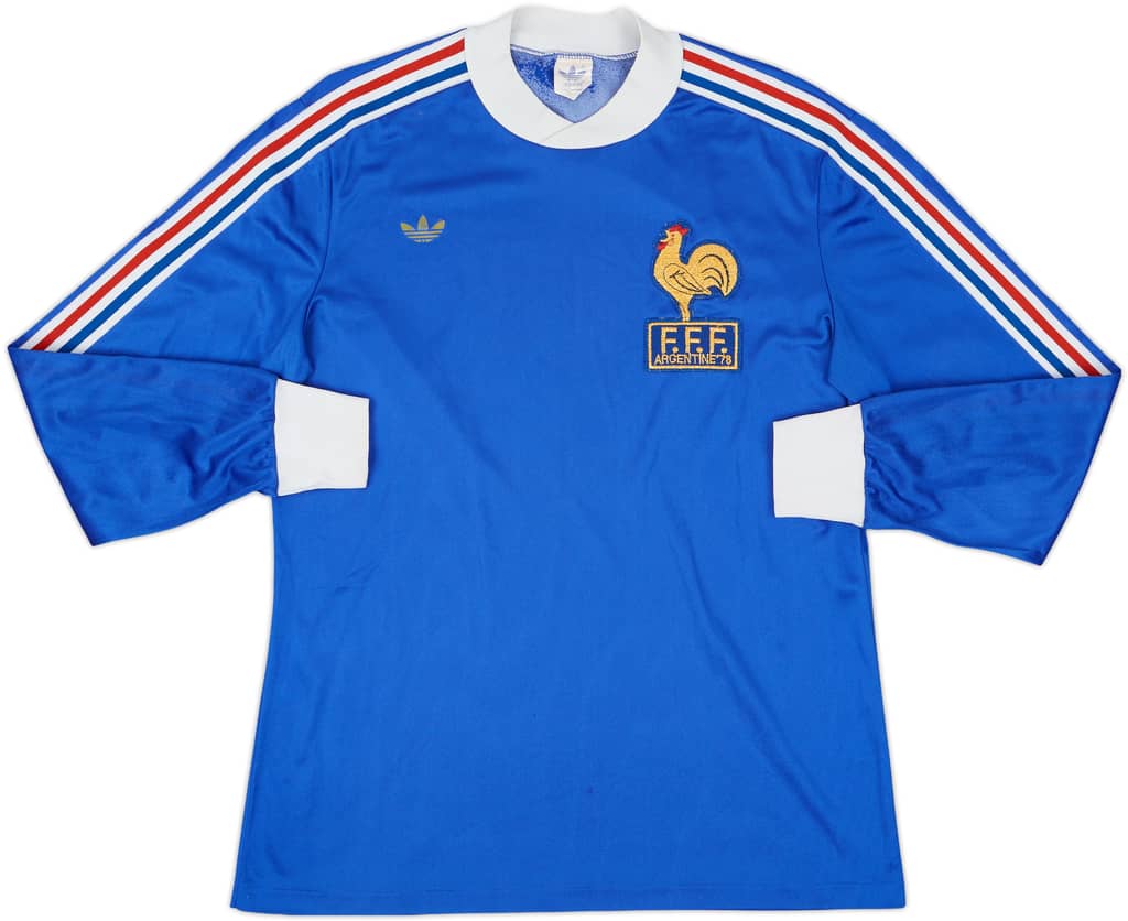 1978-80 France World Cup Home L/S Shirt - 9/10 - (M)