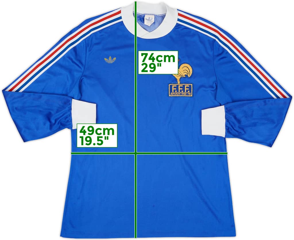 1978-80 France World Cup Home L/S Shirt - 9/10 - (M)