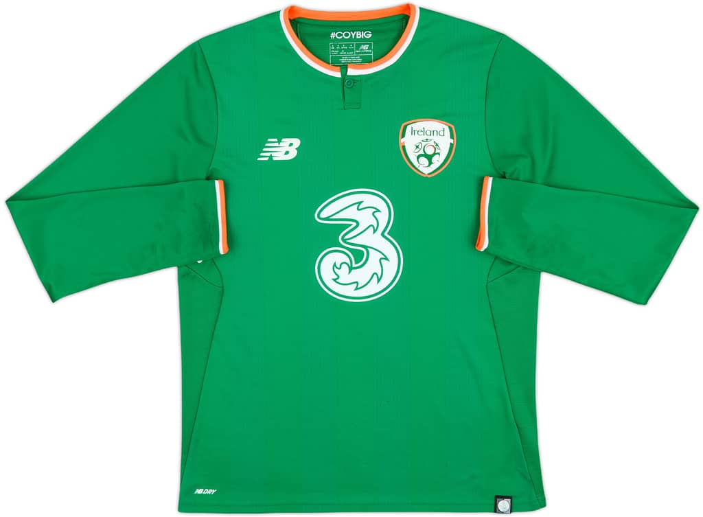 2017-18 Ireland Home L/S Shirt - 7/10 - (S)