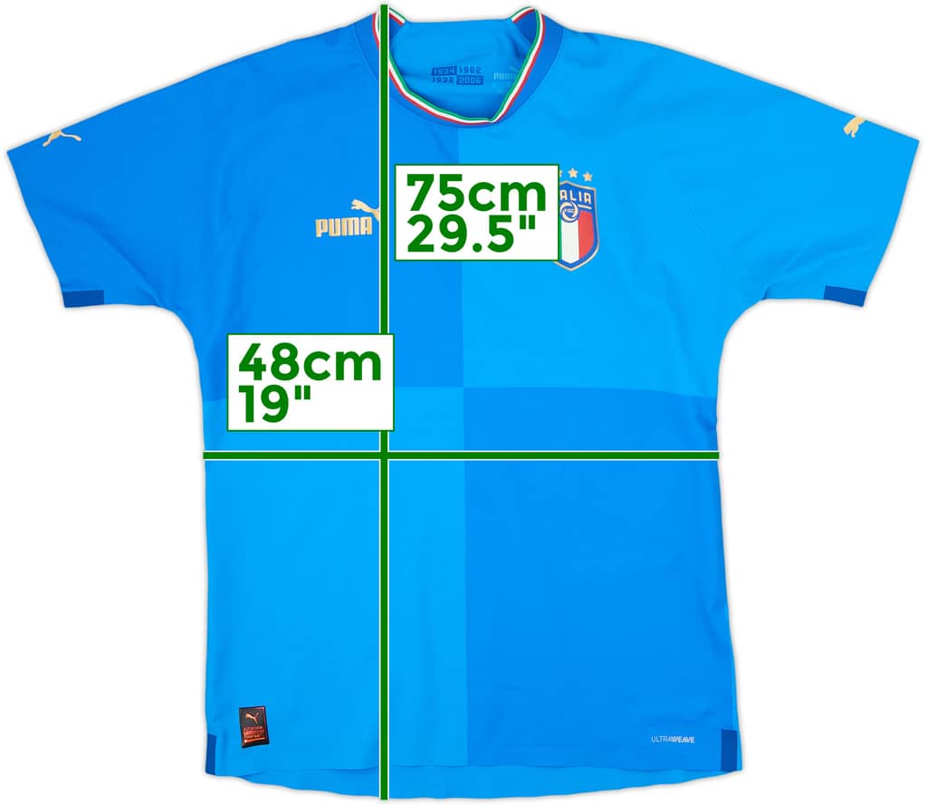 2022-23 Italy Authentic Home Shirt - 9/10 - (S)