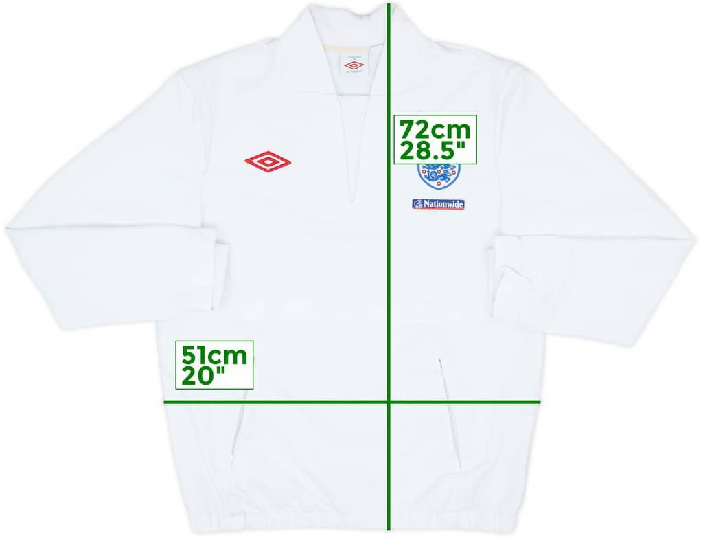 2010-11 England Player Issue Umbro Drill Top - 8/10 - (M)