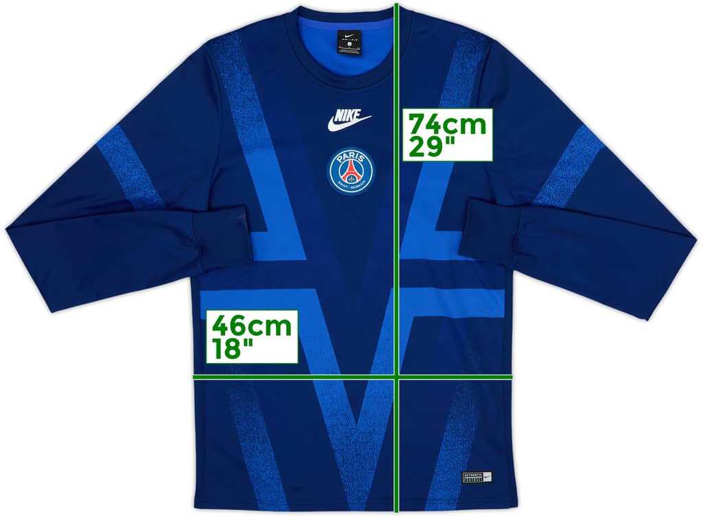 2019-20 Paris Saint-Germain Nike Sweat Top - 8/10 - (S)