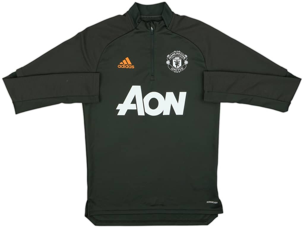 2020-21 Manchester United adidas 1/4 Zip Drill Top - 7/10 - (S)