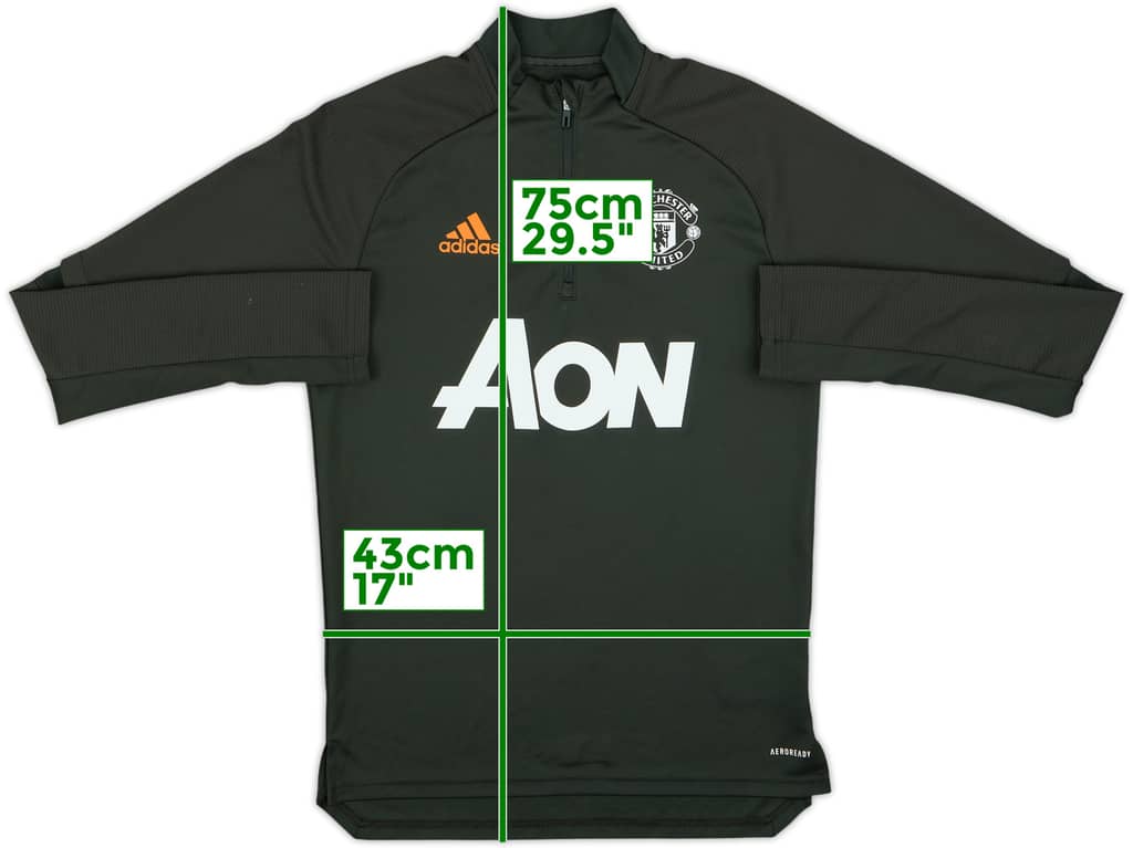 2020-21 Manchester United adidas 1/4 Zip Drill Top - 7/10 - (S)