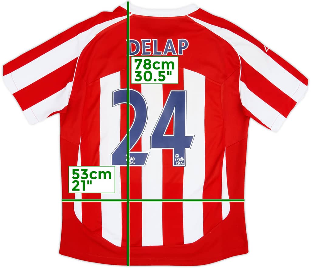2009-10 Stoke City Home Shirt Delap #24 - 6/10 - (L)