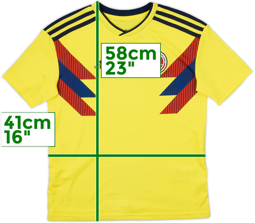 2018-19 Colombia Home Shirt - 7/10 - (M.Boys)