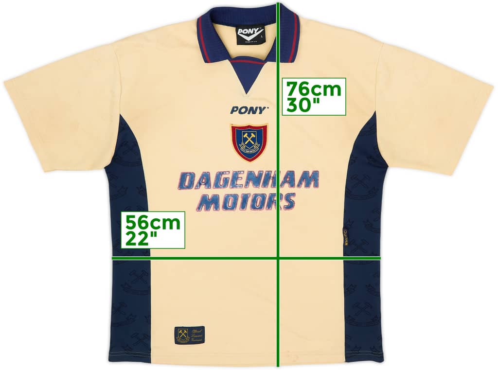 1996-97 West Ham Third Shirt - 5/10 - (L)