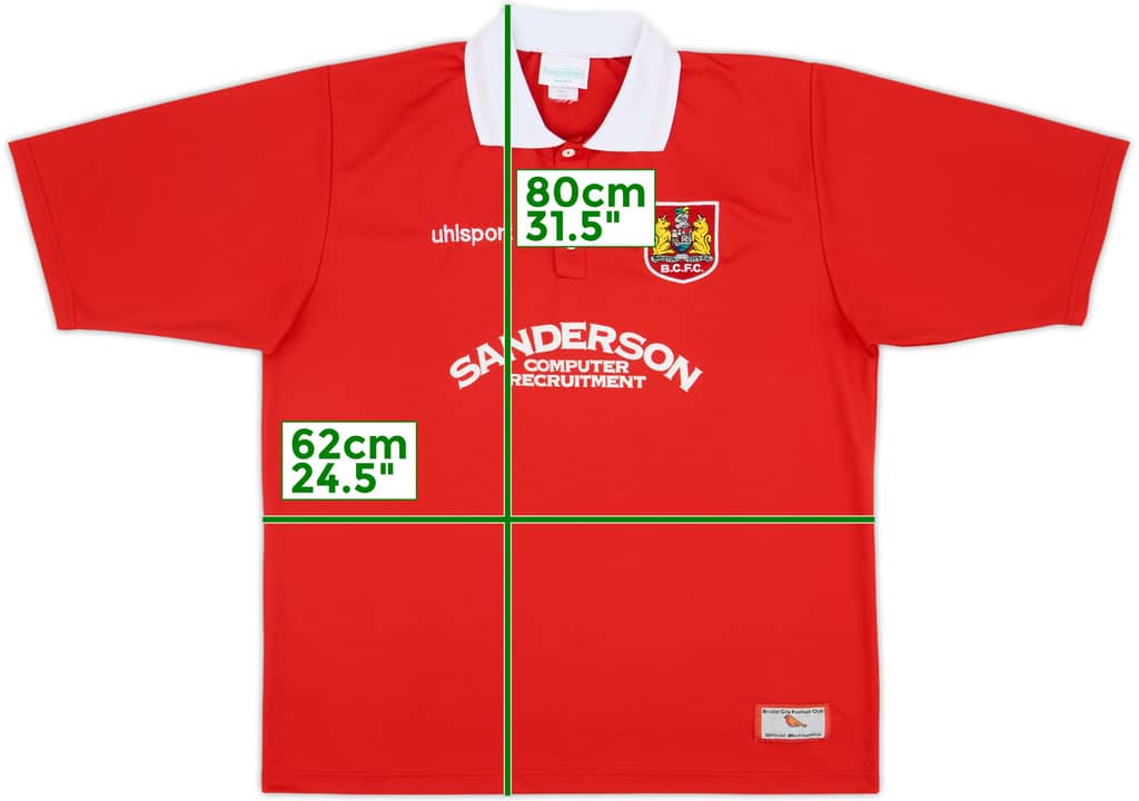 1998-99 Bristol City Home Shirt - 9/10 - (XL)