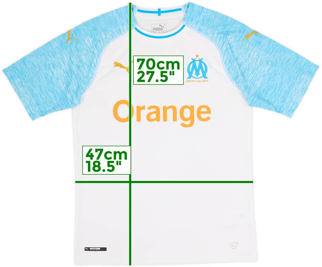 2018-19 Olympique Marseille Home Shirt - 8/10 - (S)