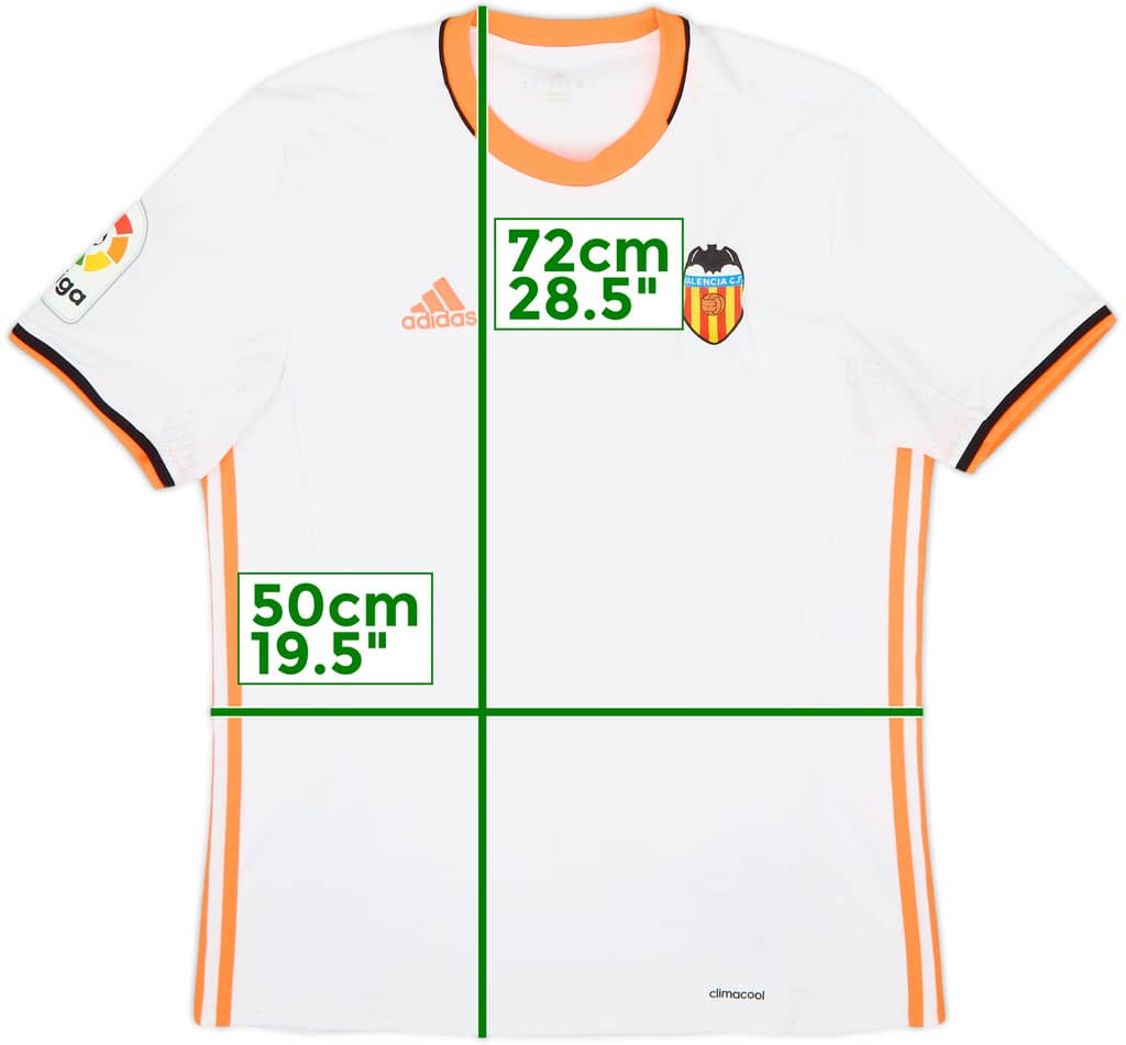 2016-17 Valencia Home Shirt - 6/10 - (M)
