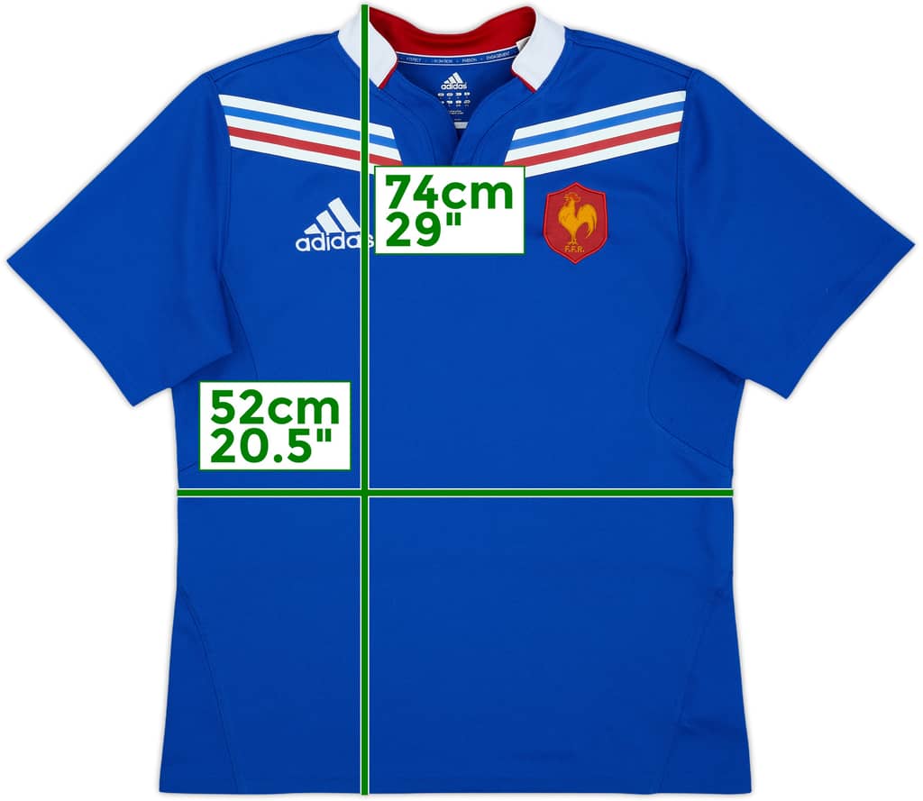 2012-13 France Rugby Home Shirt - 8/10 - (L)