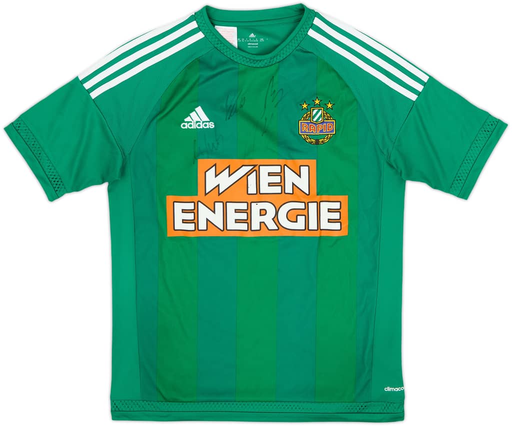 2015-16 Rapid Vienna Signed Home Shirt - 7/10 - (XL.Boys)