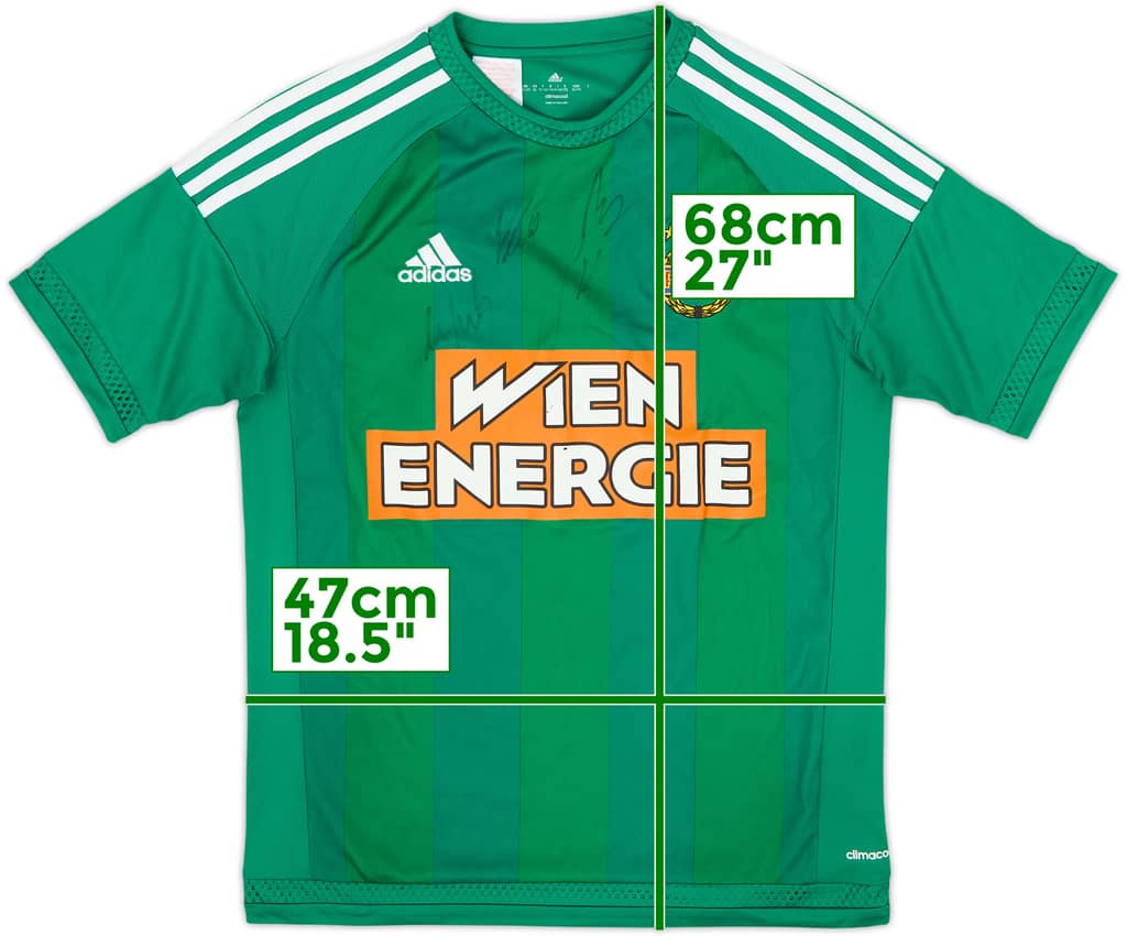 2015-16 Rapid Vienna Signed Home Shirt - 7/10 - (XL.Boys)