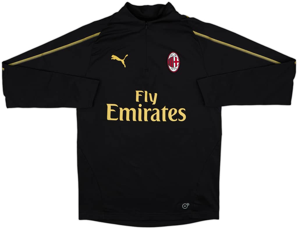 2018-19 AC Milan Puma 1/4 Zip Drill Top - 8/10 - (S)