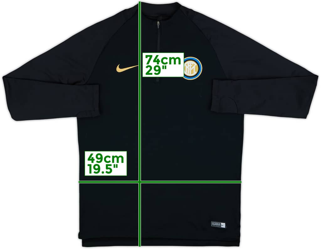 2018-19 Inter Milan Nike 1/4 Zip Sweat Top - 8/10 - (M)