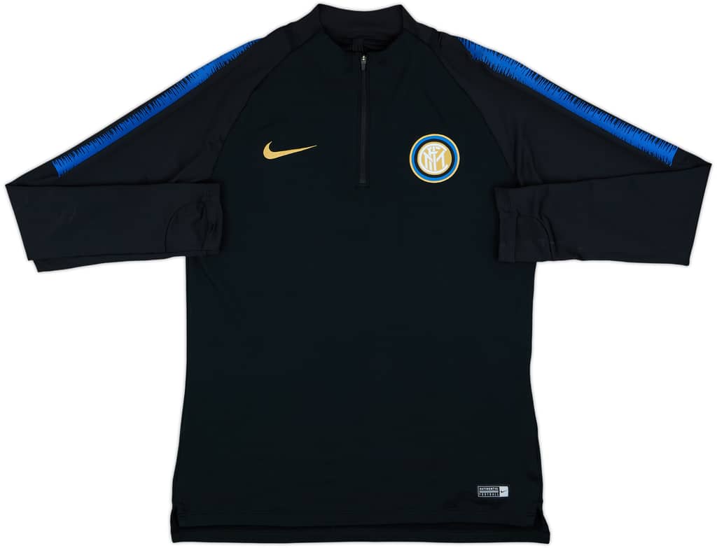2017-18 Inter Milan Nike 1/4 Zip Drill Top - 8/10 - (L)