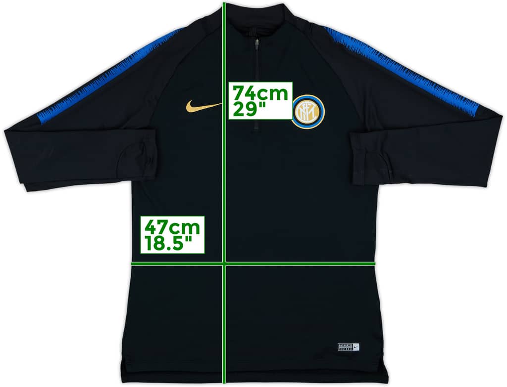 2017-18 Inter Milan Nike 1/4 Zip Drill Top - 8/10 - (L)