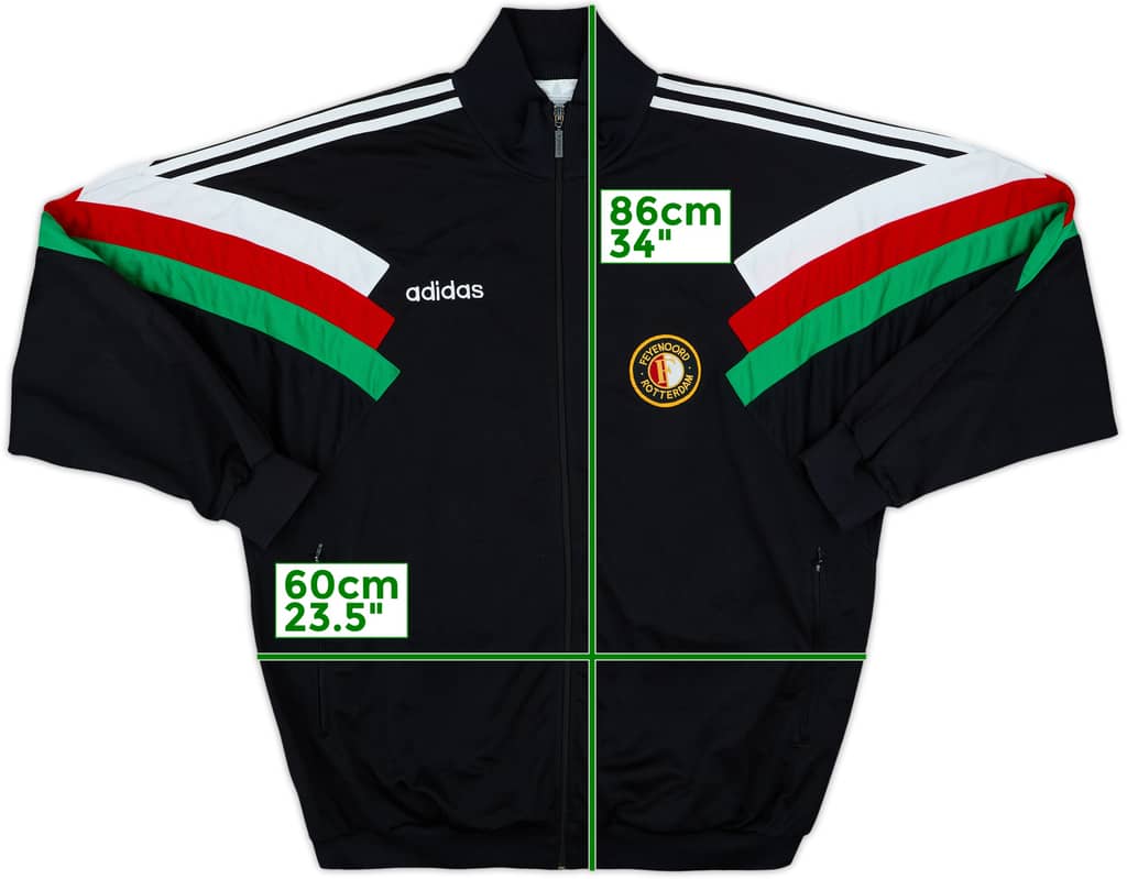 1990-92 adidas Template Track Jacket (Feyenoord) - 8/10 - (XL/XXL)