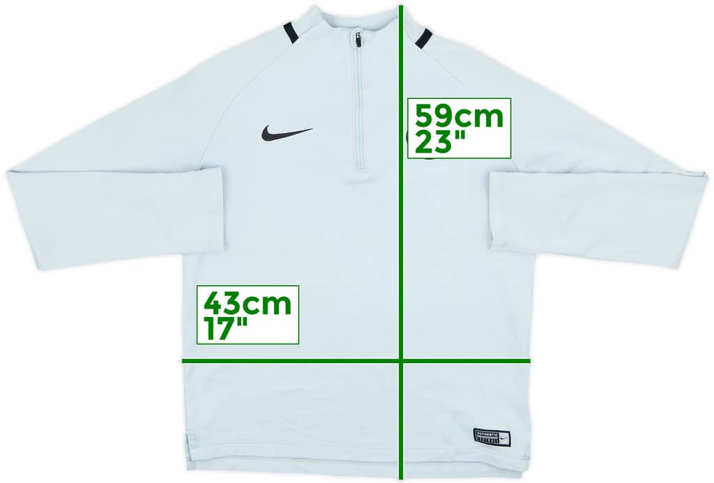 2017-18 Paris Saint-Germain Nike 1/4 Zip Sweat Top - 6/10 - (L.Boys)