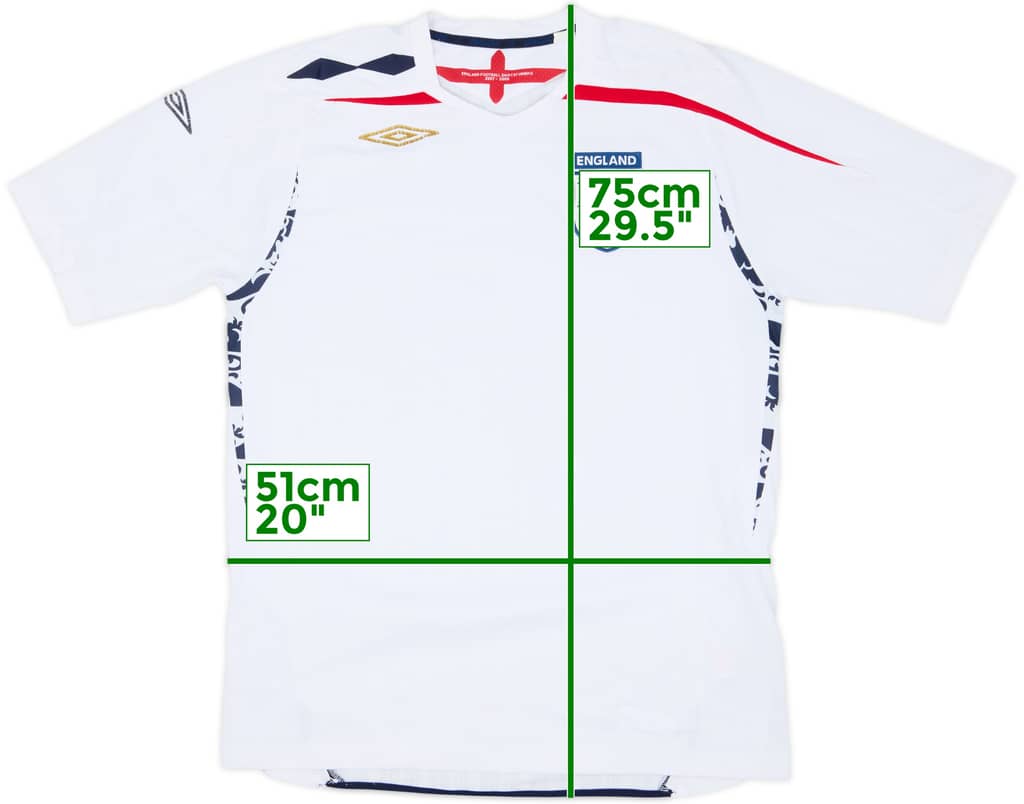 2007-09 England Home Shirt - 5/10 - (L)