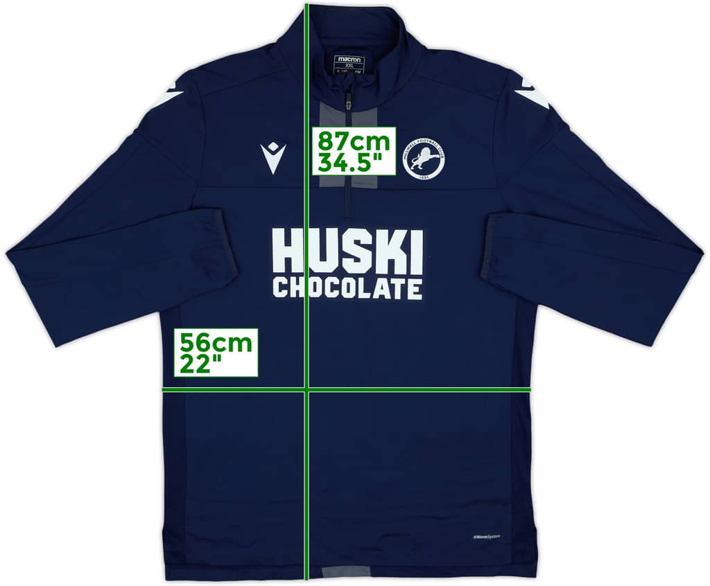 2021-22 Millwall Macron 1/4 Zip Training Top - 8/10 - (XXL)