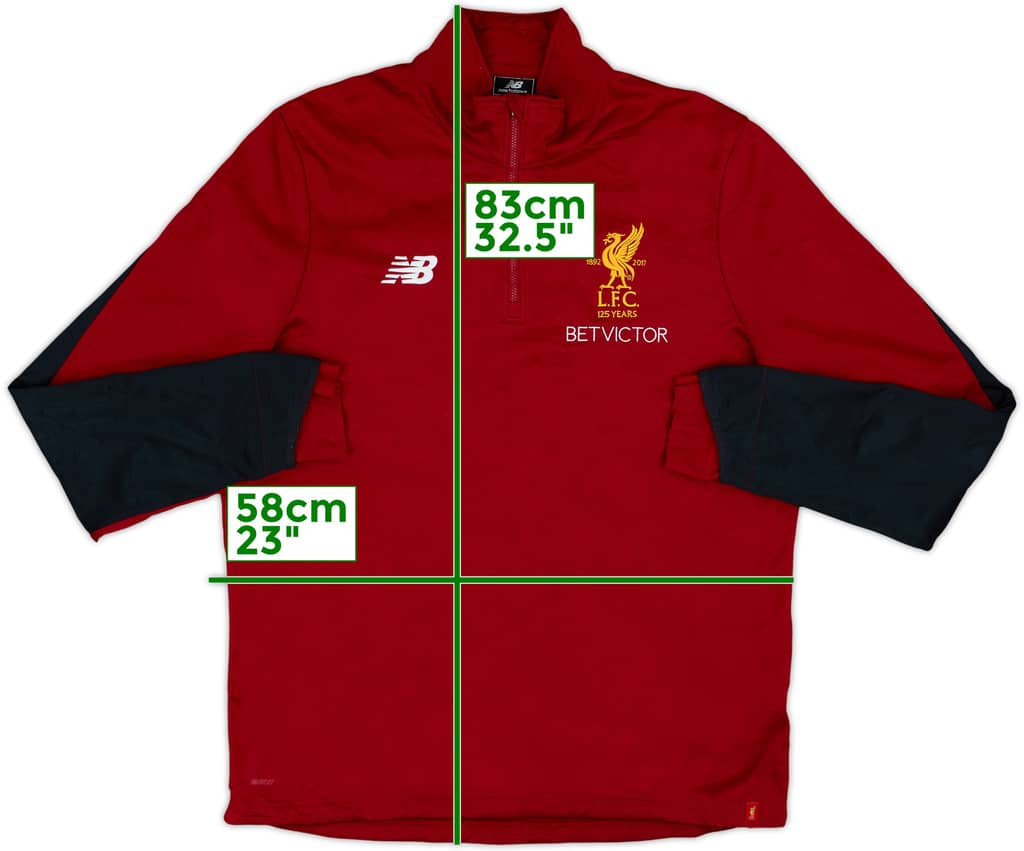 2017-18 Liverpool New Balance 1/4 Zip Drill Top - 8/10 - (XL)