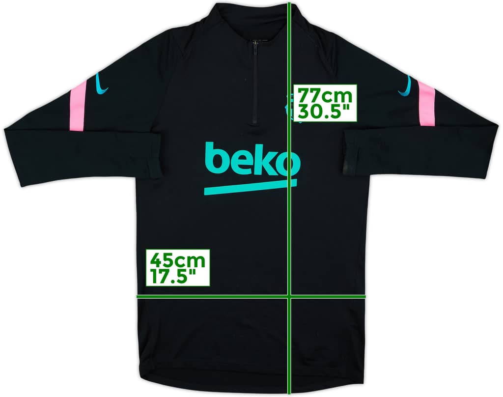 2020-21 Barcelona Nike 1/4 Zip Drill Top - 6/10 - (S)