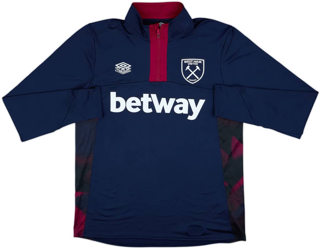 2020-21 West Ham Umbro 1/4 Zip Drill Top - 8/10 - (L)