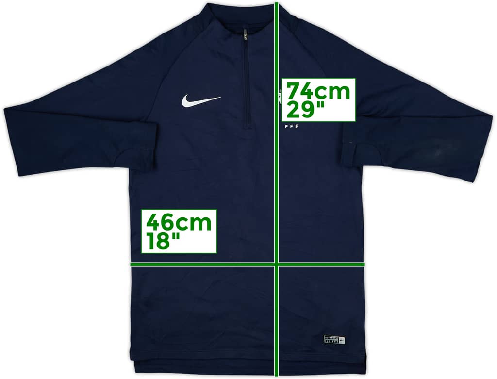 2018-19 France Nike 1/4 Zip Drill Top - 7/10 - (S)