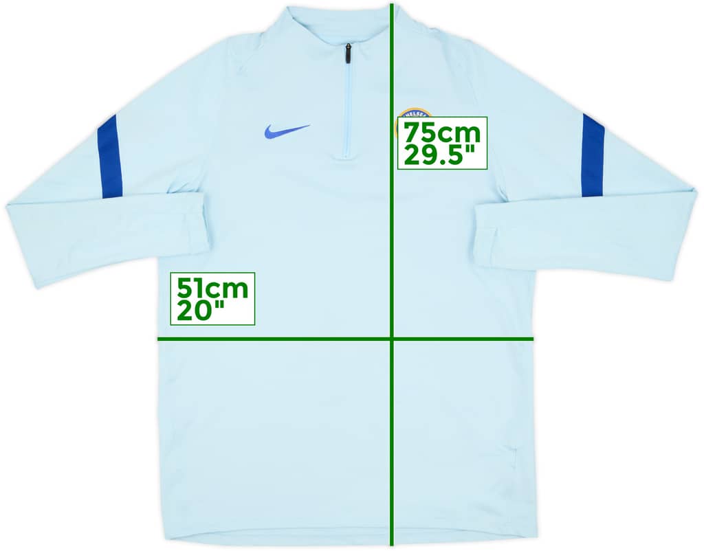 2020-21 Chelsea Nike 1/4 Zip Training Top - 7/10 - (L)