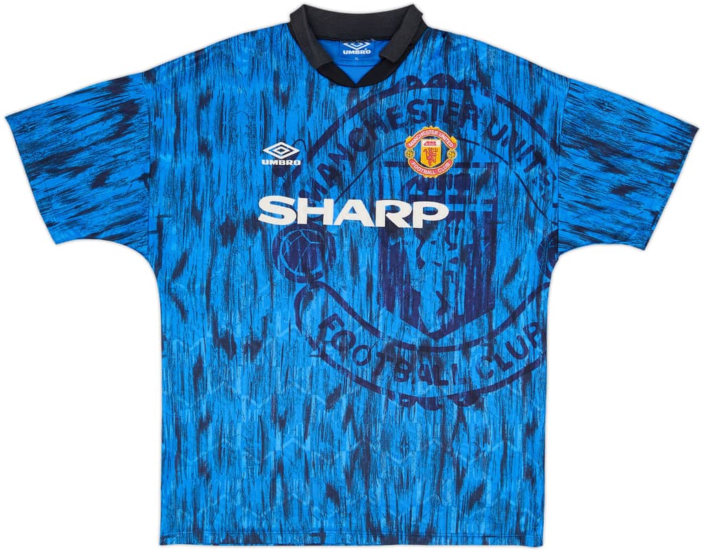 1992-93 Manchester United Away Shirt - 8/10 - (XL)